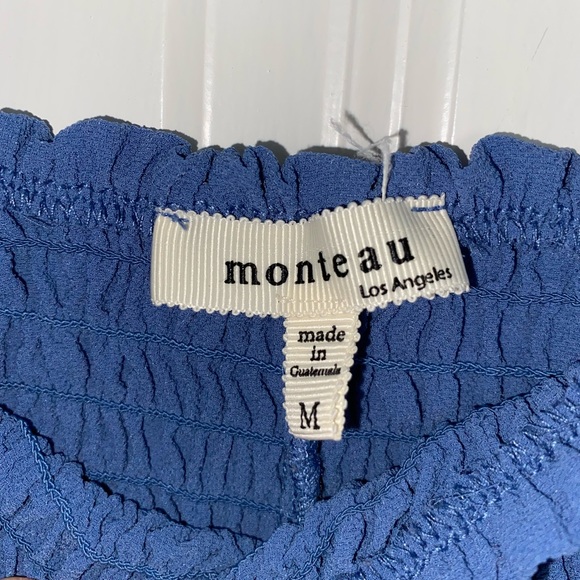 Monteau | Midi Blue Dress with Ruching SIZE: Medium - Picture 7 of 7